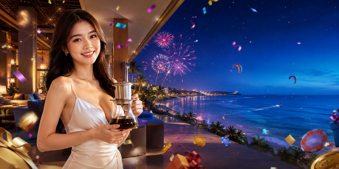 Người dùng theo dõi xổ số và cược thể thao tại bãi biển Mũi Né
